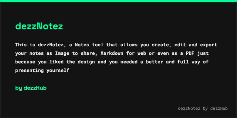 dezzNotez App Interface